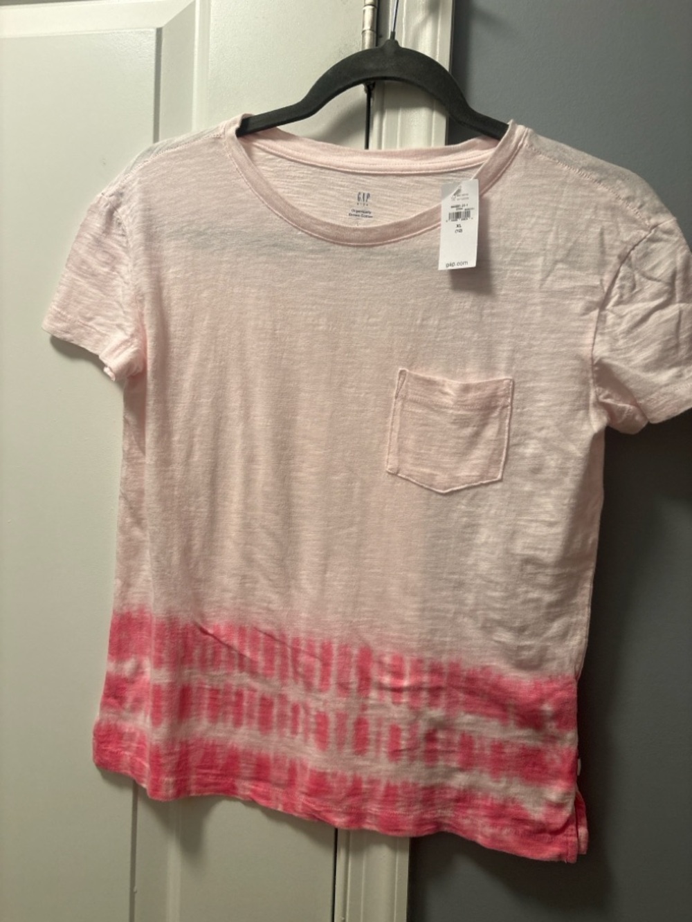 GAP Kids Pink Tie-Dye Pocket Tee XL (12)